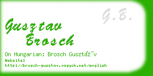 gusztav brosch business card